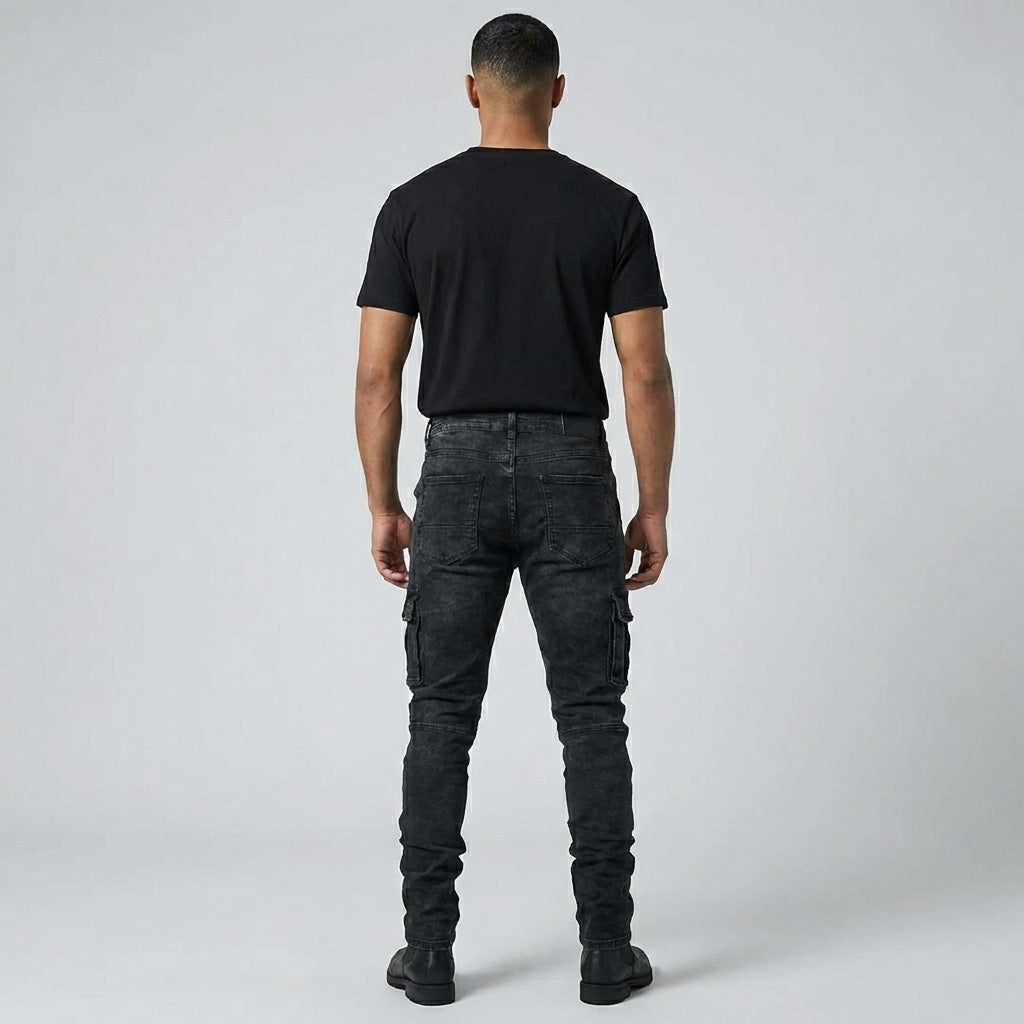 Stijlvolle blauwe heren stretch jeans, biedt optimaal comfort en een moderne pasvorm voor elke man.