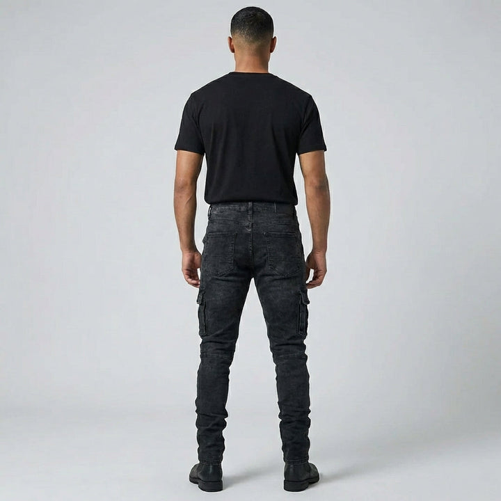 Stijlvolle blauwe heren stretch jeans, biedt optimaal comfort en een moderne pasvorm voor elke man.