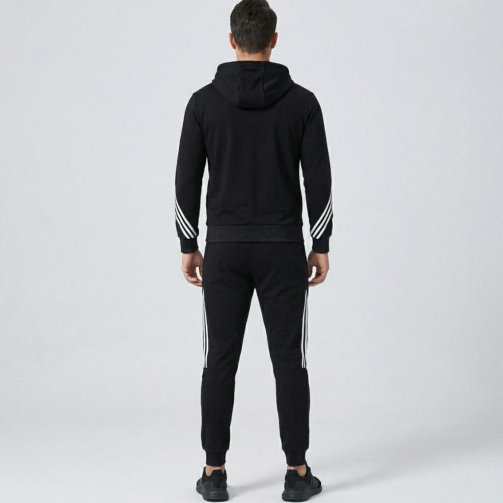 Stijlvol heren trainingspak van comfortabele wolmix, perfect voor een actieve levensstijl. Twee-delig athleisure pak.