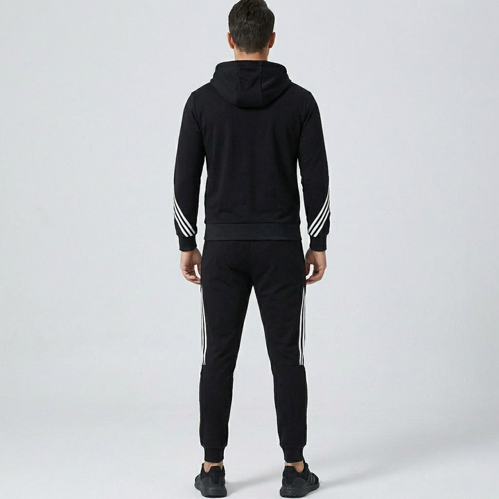 Stijlvol heren trainingspak van comfortabele wolmix, perfect voor een actieve levensstijl. Twee-delig athleisure pak.