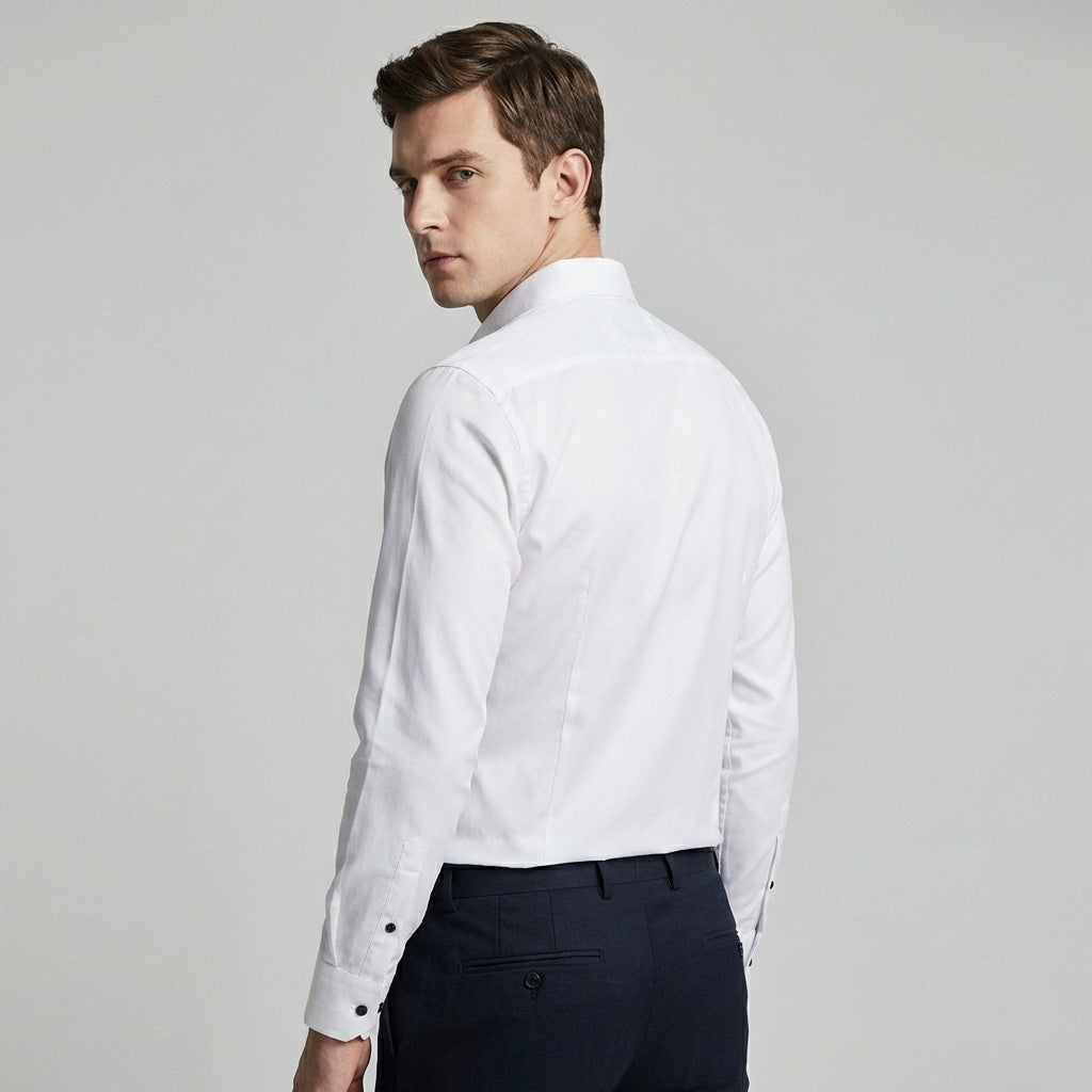 Comfortabel stretch slim fit herenoverhemd, strijkvrij. Ademend, voor een stijlvolle en kreukvrije uitstraling.