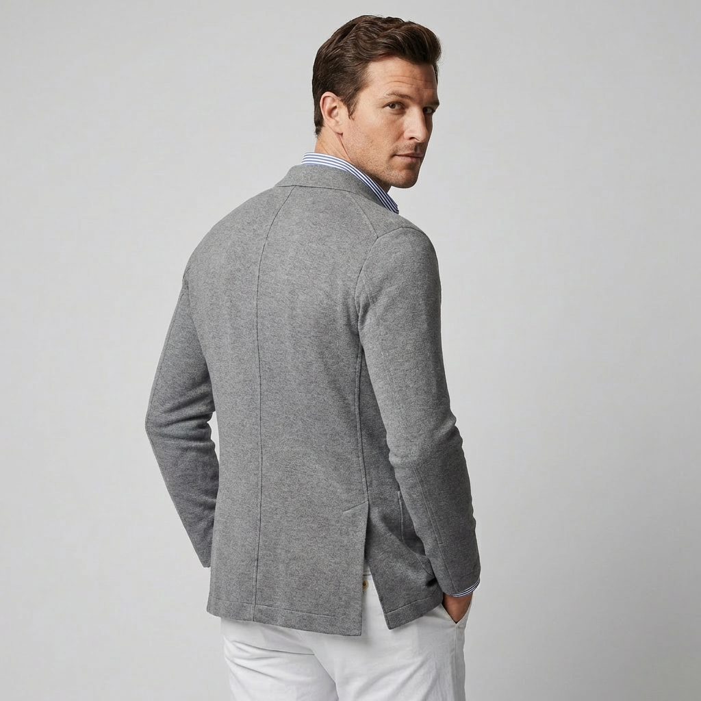 Stijlvolle heren blazer, een essentieel colbert voor zakelijke en casual heren mode.