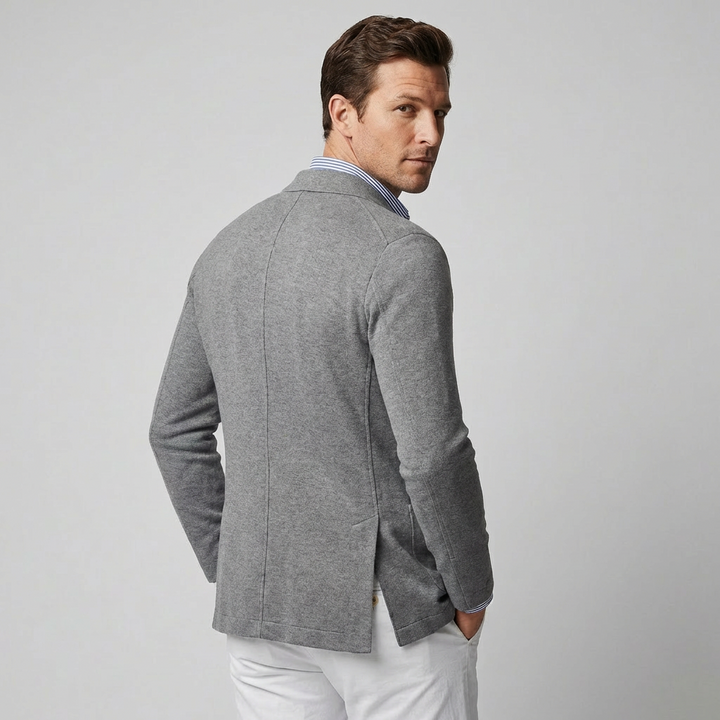 Stijlvolle heren blazer, een essentieel colbert voor zakelijke en casual heren mode.