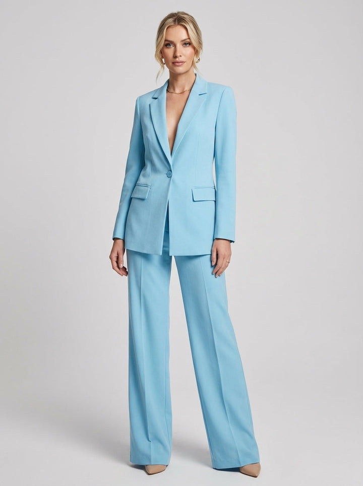 Tijdloze Hoymans dames blazer broek set, veelzijdig en comfortabel voor een chique uitstraling.
