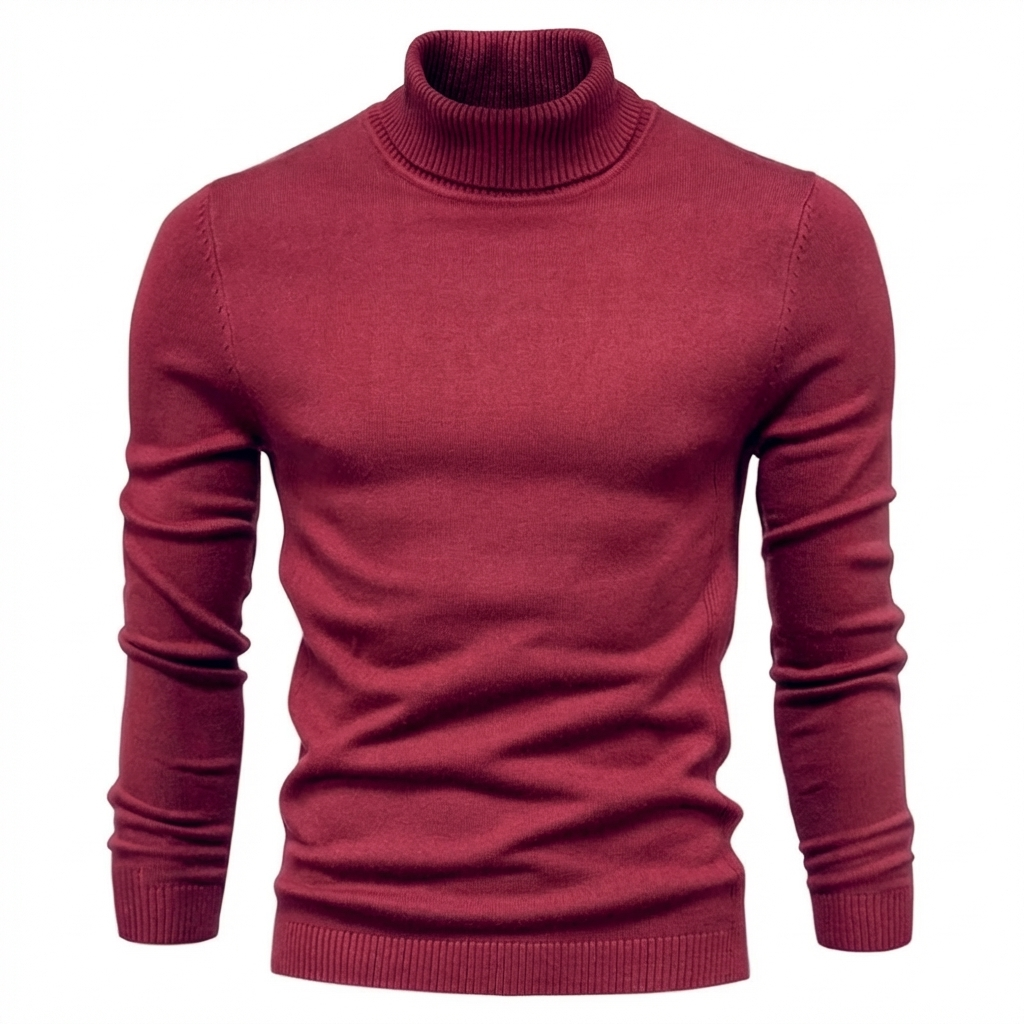 Klassieke heren coltrui van premium 100% scheerwol, comfortabel en duurzaam.
