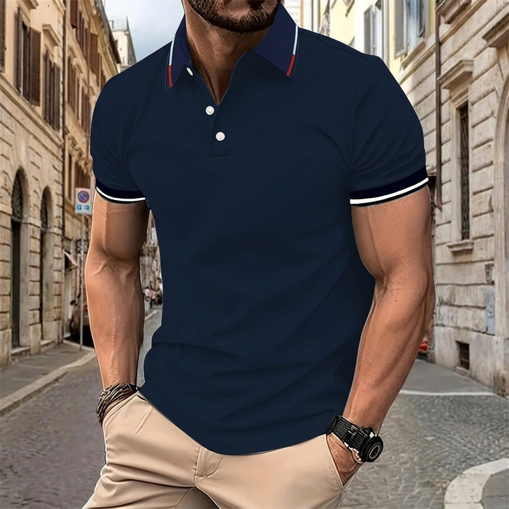 Hoogwaardig Hoymans heren polo shirt, lichtgewicht en ademend, perfect voor zomerse mannen mode. Comfortabele pasvorm.