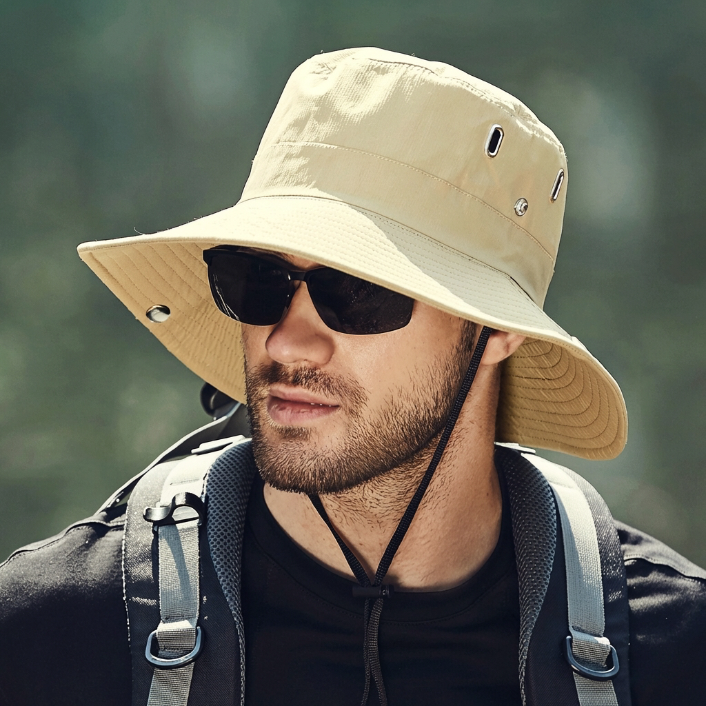 Robuuste zonnehoed unisex met UV-bescherming, geschikt voor avontuurlijke outdoor tochten. Ademend en comfortabel.