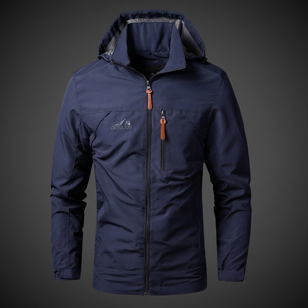 Stijlvol heren windjack, waterdicht en lichtgewicht. Een comfortabele overgangsjas voor casual en sportieve momenten.