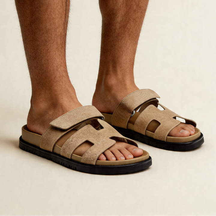 Heren comfort sandalen, stijlvolle instappers voor dagelijks gebruik.