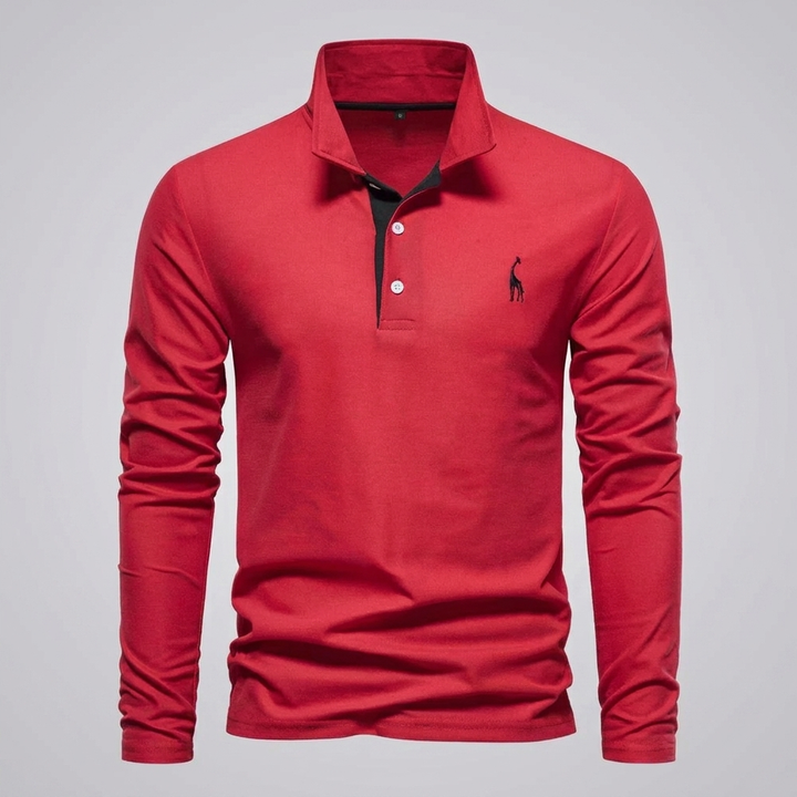 Stijlvol heren poloshirt met korte mouwen en knoopsluiting. Perfect voor een verzorgde zomerse outfit.