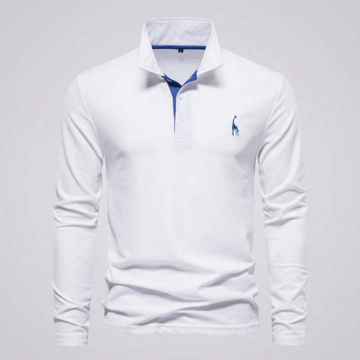 Veelzijdig heren poloshirt met verfijnde knoopsluiting. Een tijdloze top voor zowel casual als smart-casual.