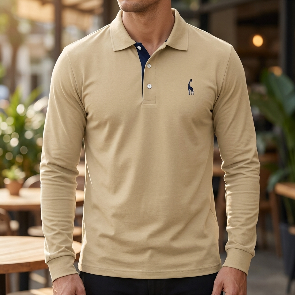 Klassiek heren poloshirt met knoopsluiting, ideaal voor een stijlvolle smart-casual look. Comfortabel en tijdloos.