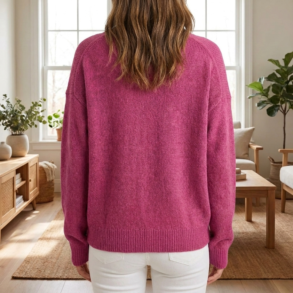 Zacht katoenen dames V-hals vest met knoopjes, comfortabel en veelzijdig voor damesmode.
