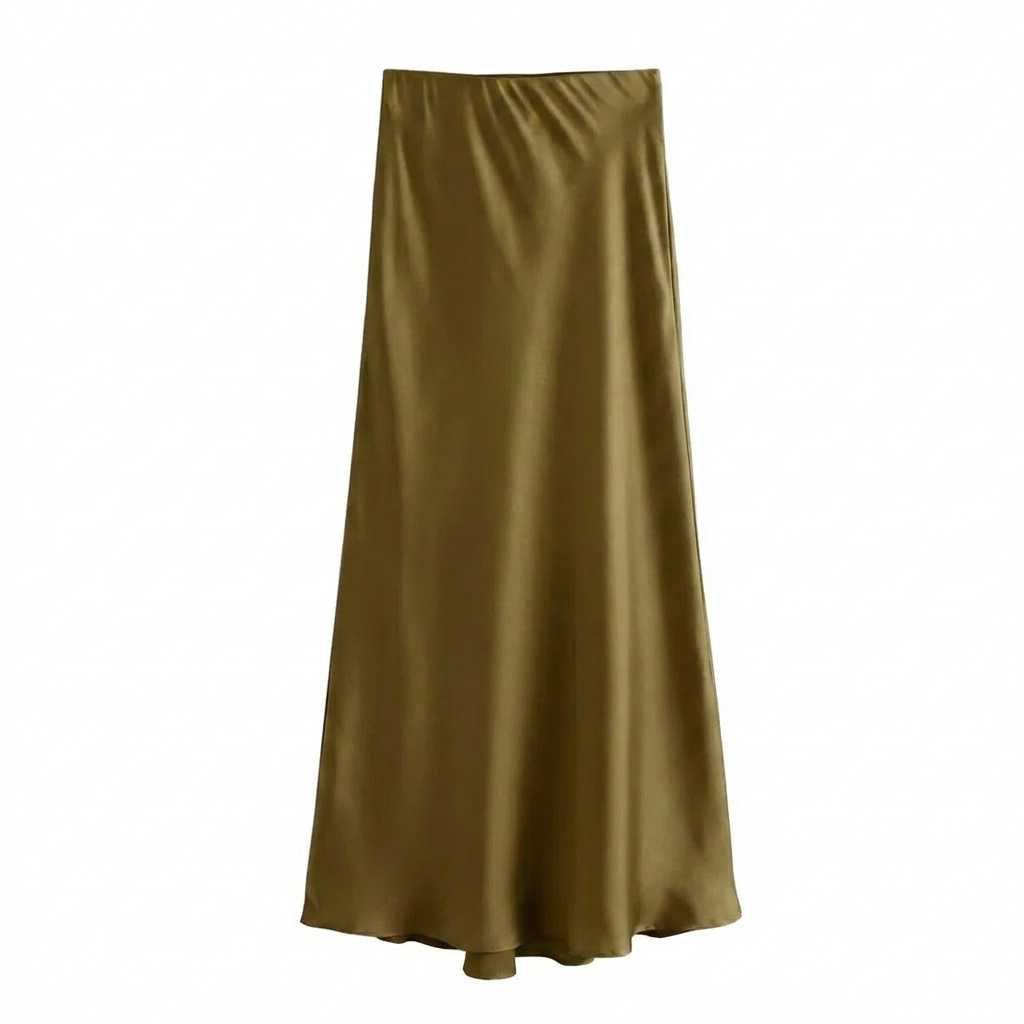 Comfortabele en stijlvolle maxi rok voor dames, met chique satijnlook. Ideaal voor diverse gelegenheden.