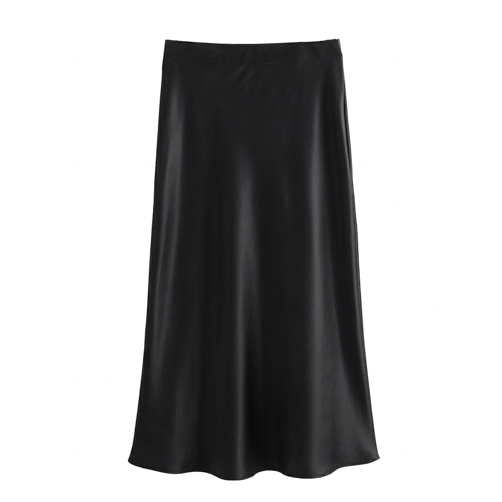 Luxe satijnlook maxi rok voor dames, gemaakt van polyester. Elegant en soepel vallend voor een verfijnde stijl.