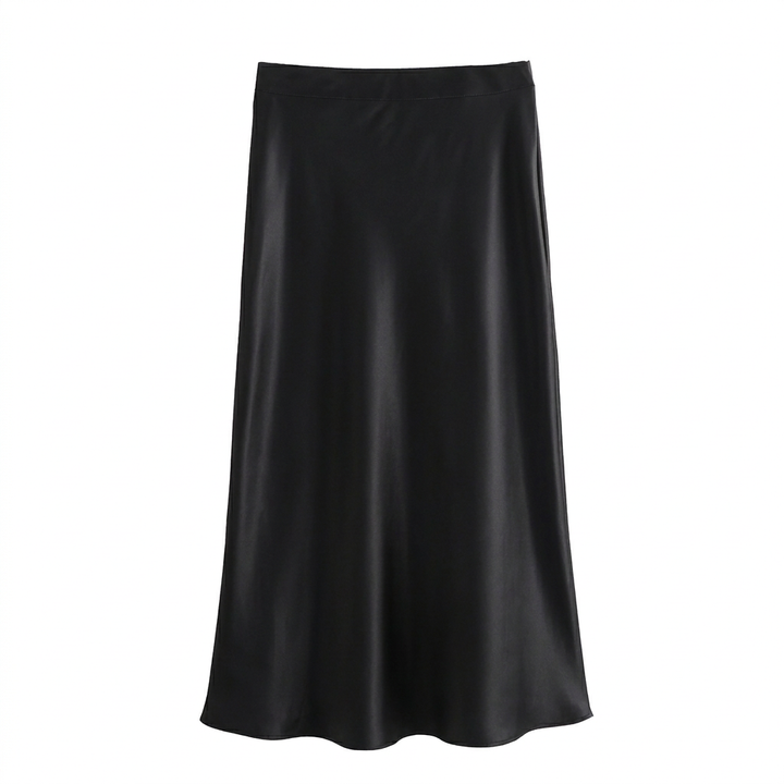 Luxe satijnlook maxi rok voor dames, gemaakt van polyester. Elegant en soepel vallend voor een verfijnde stijl.