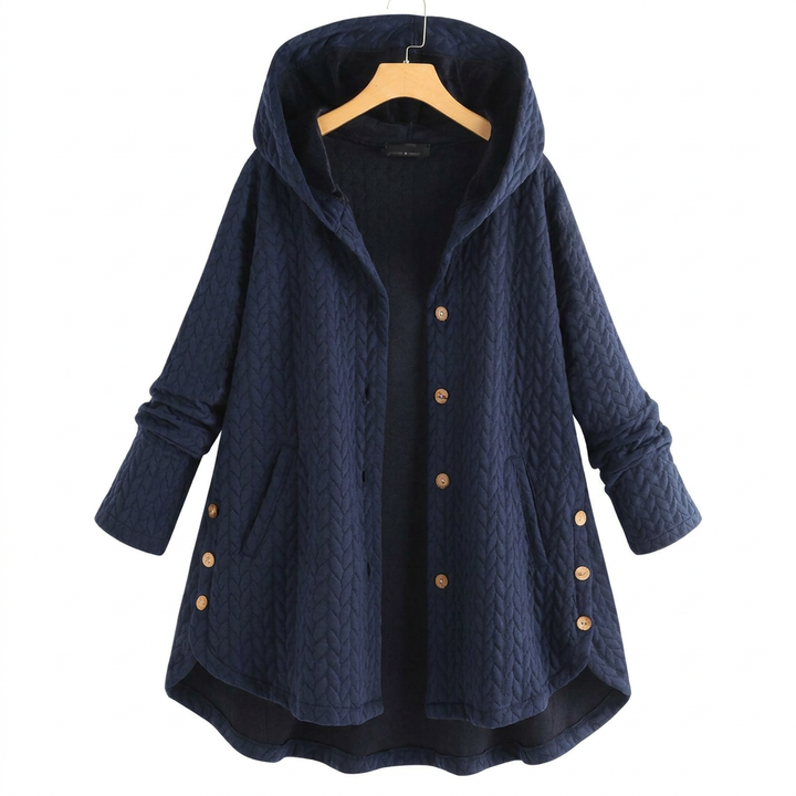 Veelzijdige casual-elegante dames katoenen jas met knopen. Geschikt voor lente en herfst bovenkleding. Comfortabel en stijlvol.