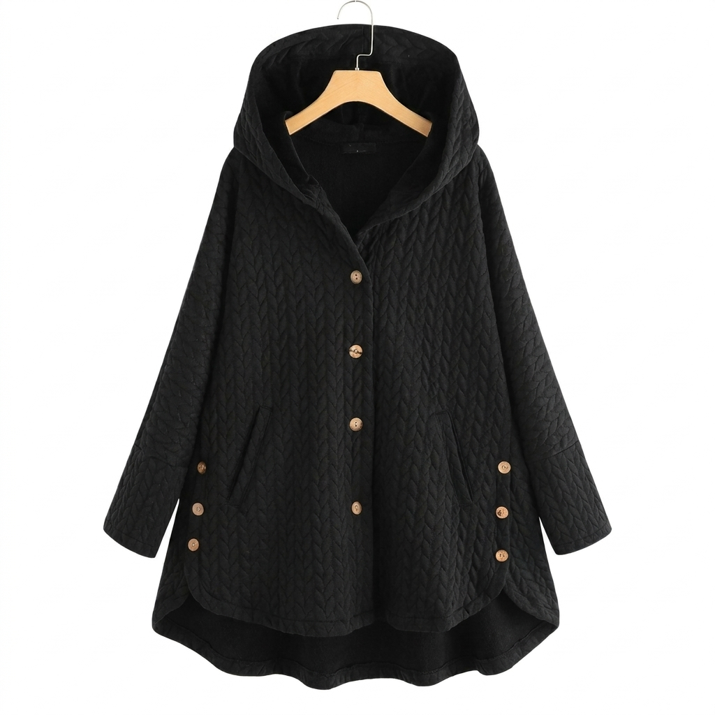 Lichtgewicht dames katoenen jas met knopen, ideaal voor de lente en herfst. Comfortabel, casual en elegant.