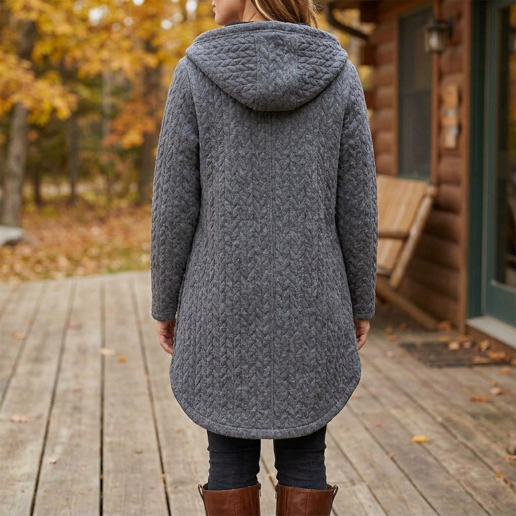 Comfortabele damesjas van zacht katoen met praktische knoopsluiting. Ideaal voor casual en elegante lente/herfst looks.