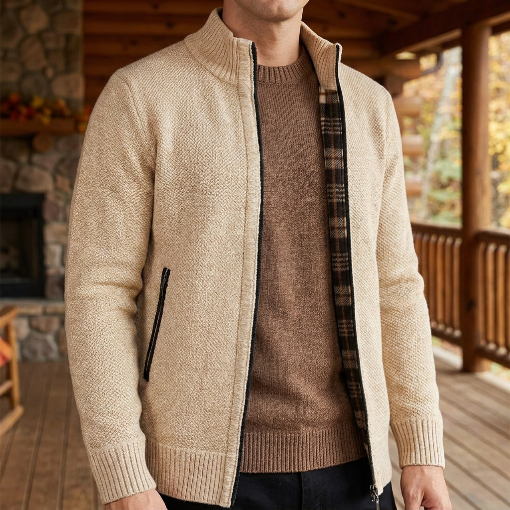 Heren gebreid vest, stijlvol en comfortabel, perfect voor herfst en winter casual of nette looks.