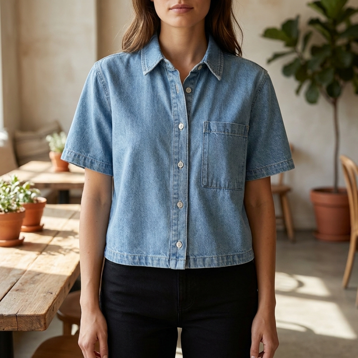 Hemelsblauw heren casual overhemd met relaxte pasvorm, perfect voor dagelijks comfort en lente/zomer.