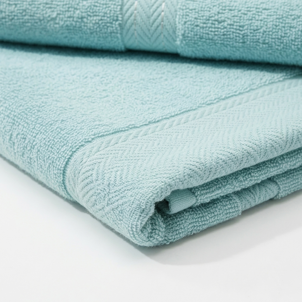 Zachte, absorberende katoenen handdoeken uit de 10-delige complete comfort badkamerset.