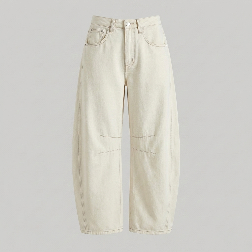 Damesbroek met wijde pijpen en hoge taille voor een relaxte maar stijlvolle fashion statement.