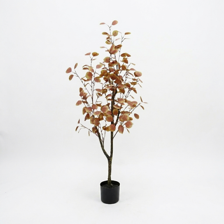 Sfeervolle kunstplant eucalyptus herfstboom, ideaal als herfstdecoratie en kunstboom voor een warme uitstraling.