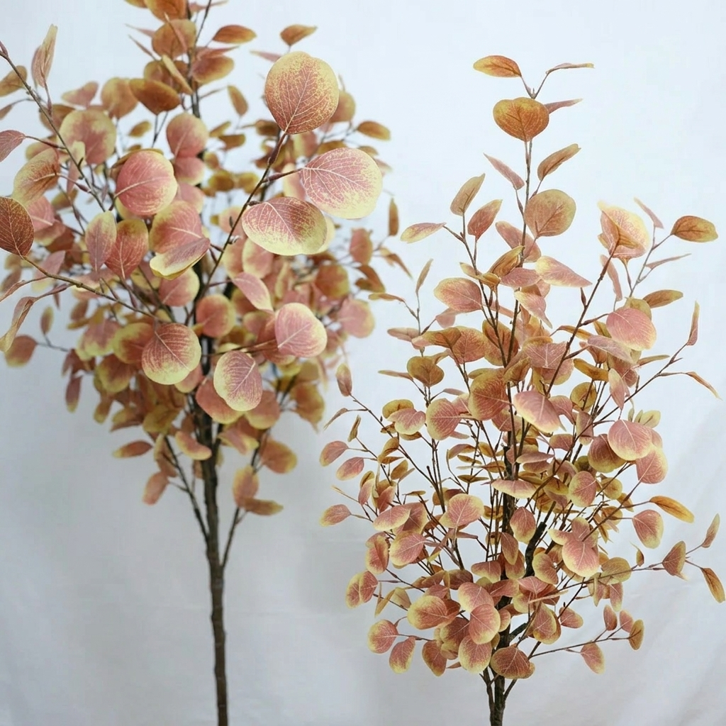 Realistische kunst eucalyptus herfstboom, een onderhoudsvrije sierboom en stijlvolle woondecoratie voor elk interieur.