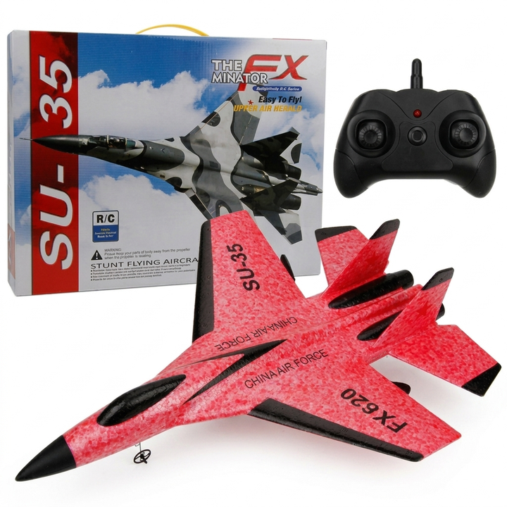RC Hunter vliegtuig 2.4 GHz, klaar om te vliegen, ideaal voor radiografisch vliegen buiten voor beginners.