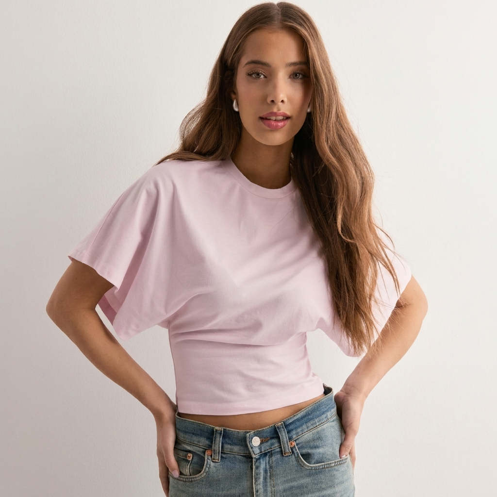 Comfortabel casual dames t-shirt met wijde mouwen, een veelzijdige en trendy toevoeging aan je garderobe.