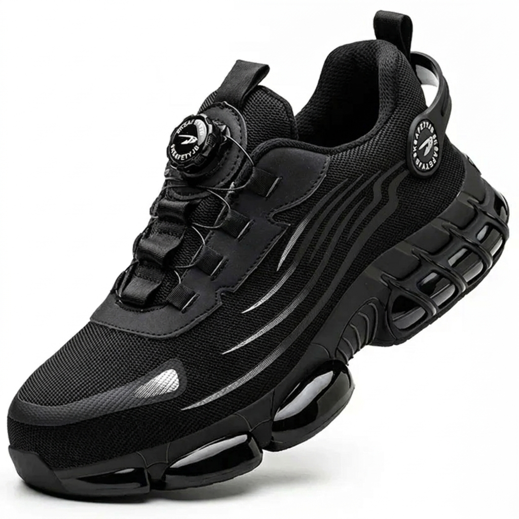 Unisex S3 veiligheidsschoenen in grijs, met sneakerlook en focus op comfort, ideaal voor een lange werkdag.