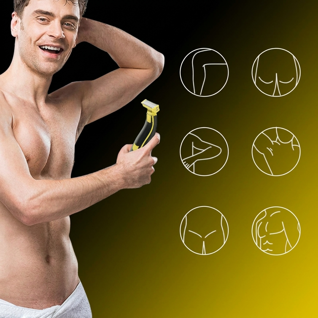 Veelzijdig unisex lichaamstrimmer voor mannen- & damesverzorging; effectieve haarverwijdering voor gladde huid.