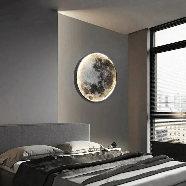 Zachte dimbare LED maanlamp, ideaal als slaapkamerlamp. Creëert rustgevende sfeer met energiezuinige verlichting.