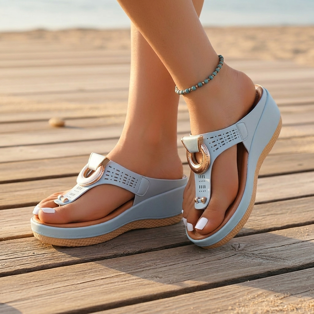 Zomerse orthopedische damessandalen, ideaal voor comfort en stijlvolle damesmode met optimale voetondersteuning.