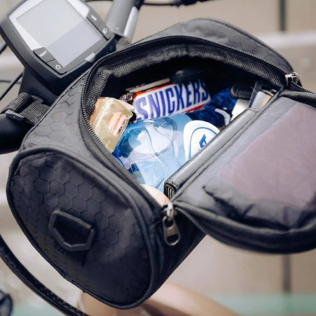 Handige fietstas en opbergtas met touchscreen functionaliteit voor mobiele telefoon, verrijkt je fietservaring.