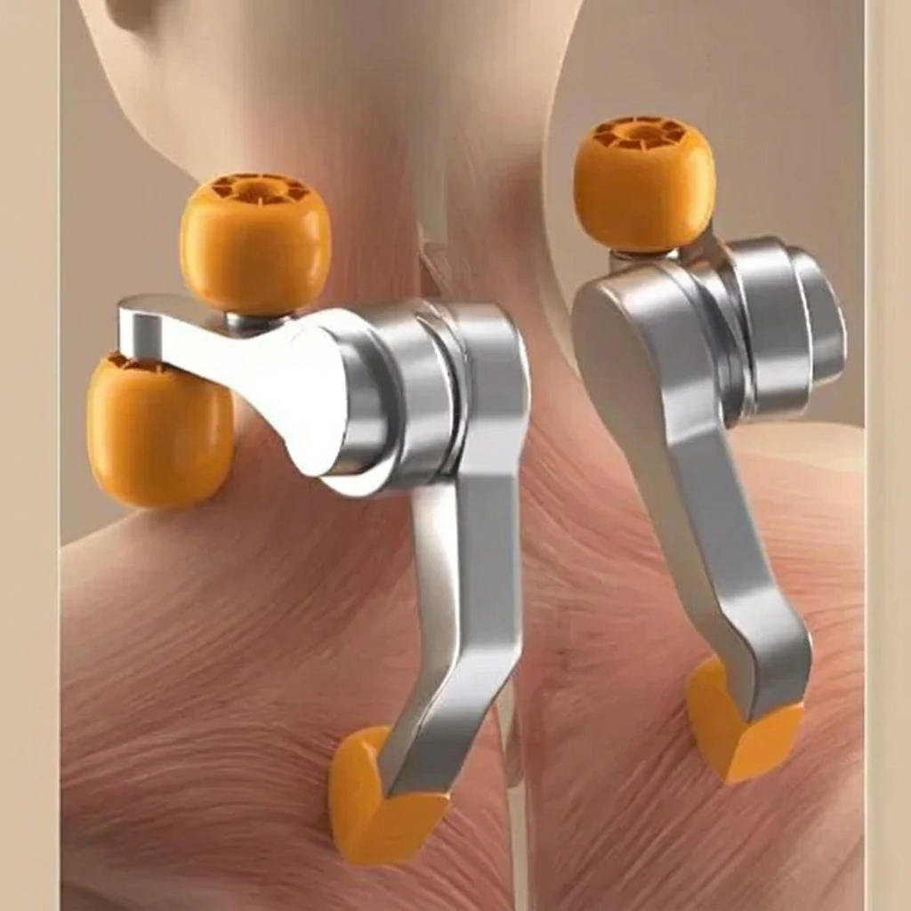 Compact elektrisch nekmassageapparaat. Ideaal voor thuisgebruik en ontspanning van nek- en rugspieren.