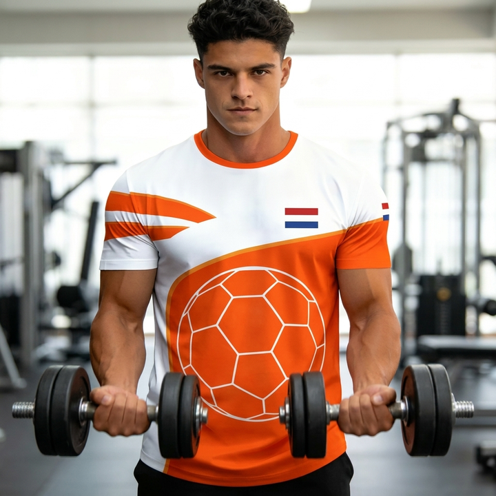 Relaxte pasvorm heren WK 2026 T-shirt, perfect als sportief fanartikel of casual voetbalshirt.