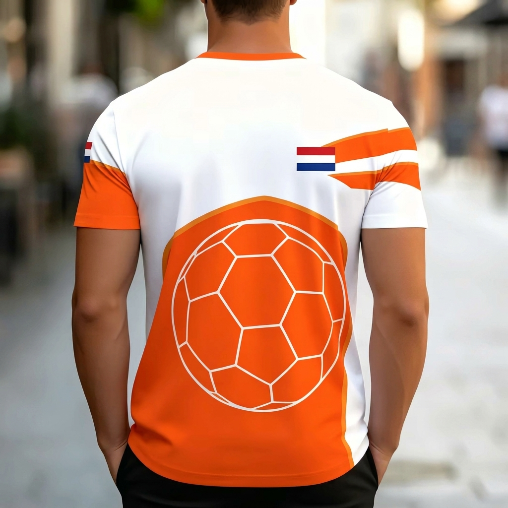Comfortabel heren T-shirt voor WK 2026, met korte mouwen. Ideaal voor zomerse dagen en fans.