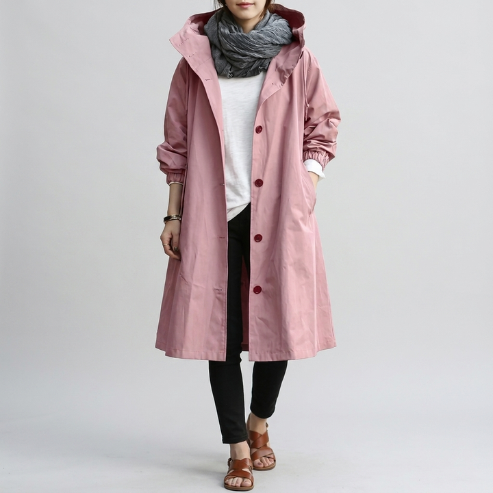 Comfortabele en stijlvolle oversized regenjas voor dames, perfect voor casual gebruik.