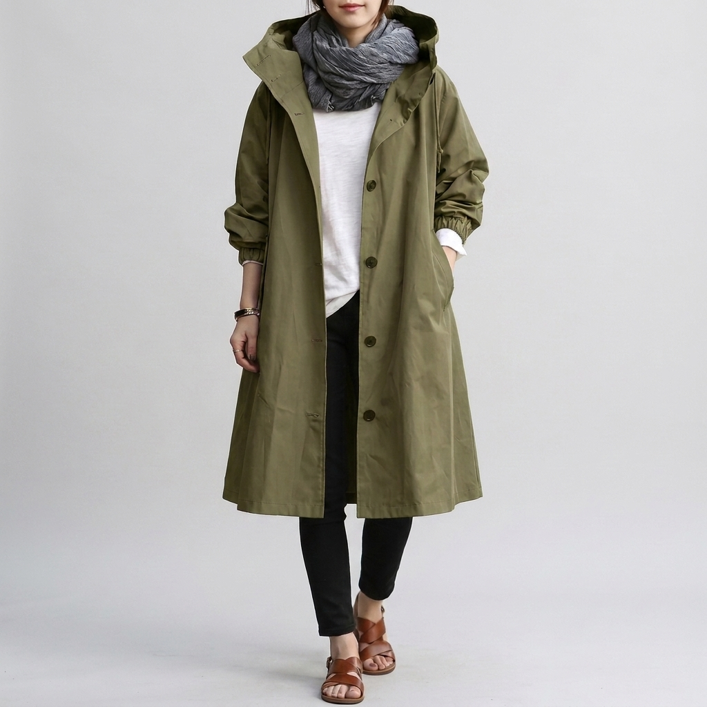 Regenjas dames, oversized fit. Blijf droog en modieus in deze comfortabele buitenkleding.