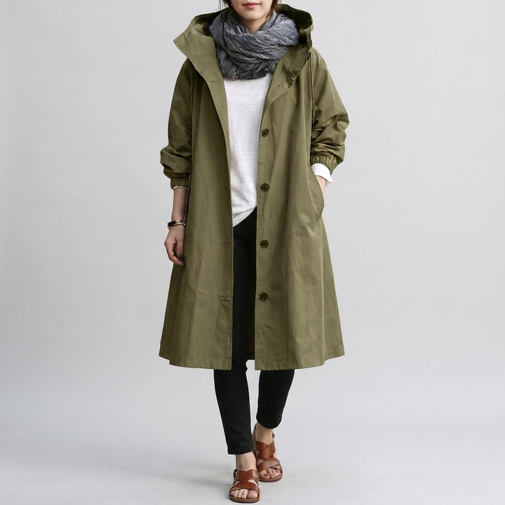 Regenjas dames, oversized fit. Blijf droog en modieus in deze comfortabele buitenkleding.