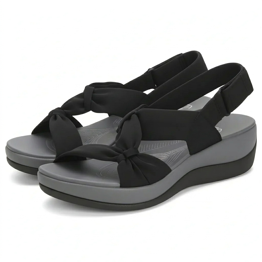 Zomerse dames slippers, orthopedisch en verstelbaar, perfect voor comfortabele wandelingen en voetcomfort.