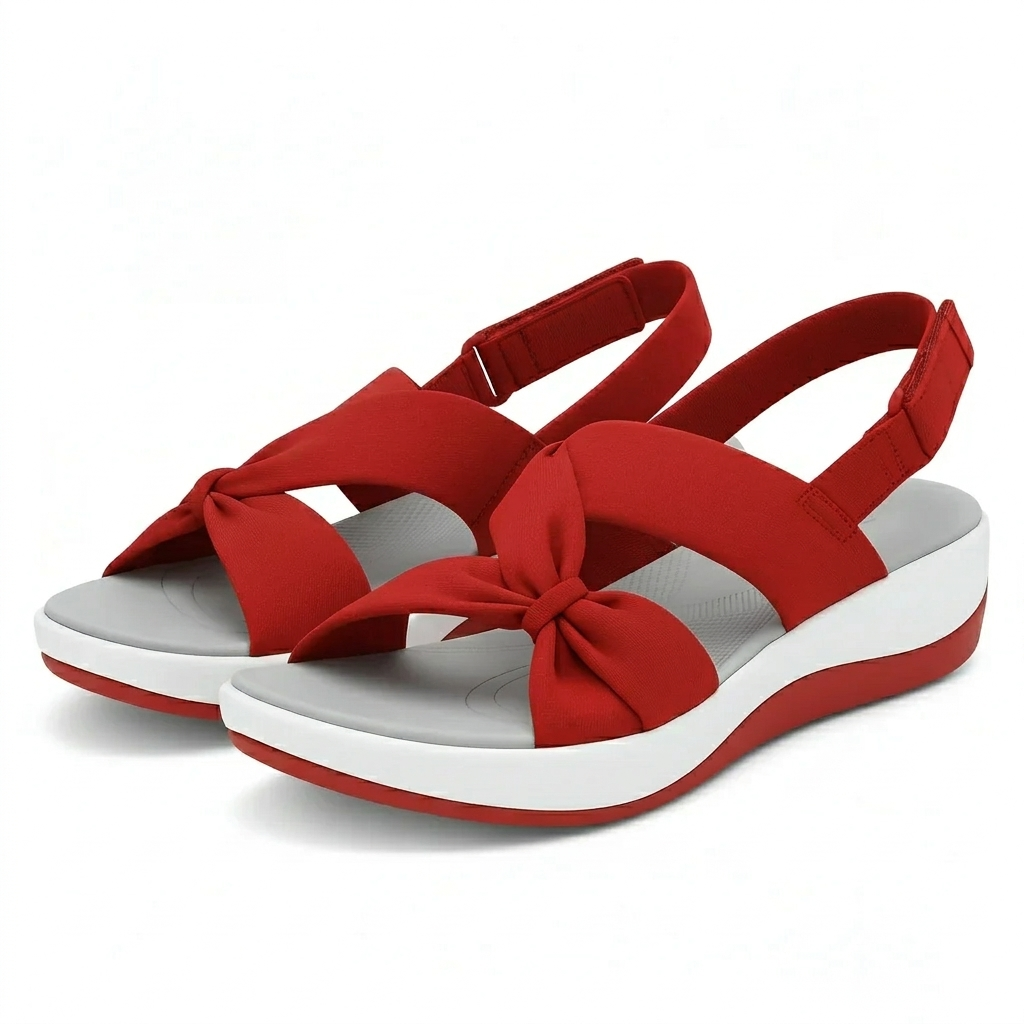 Stijlvolle orthopedische dames slippers, verkrijgbaar in zwart, grijs of rood, met verstelbare pasvorm.