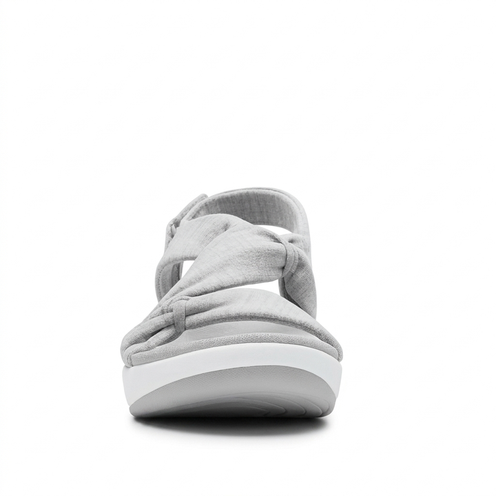 Comfortabele dames slippers met verstelbare banden, ideaal voor de zomer in grijs, zwart of rood.