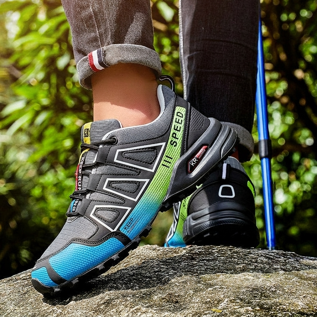 Comfortabele unisex wandelschoenen met antislipzool, ideaal voor buitenactiviteiten en trailrunning.