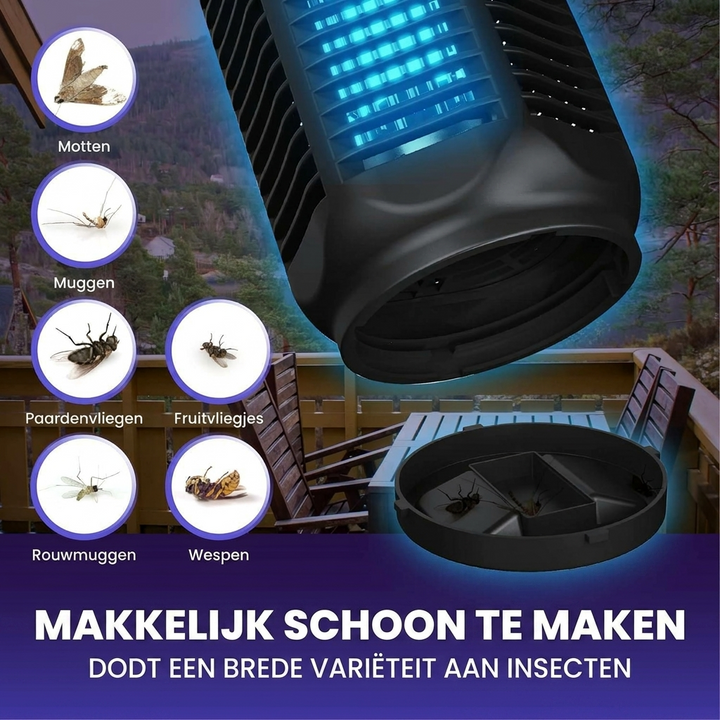 Stille elektrische insectenverdelger WC2026, perfect voor slaapkamer of kantoor, met UV-licht voor muggenbestrijding.