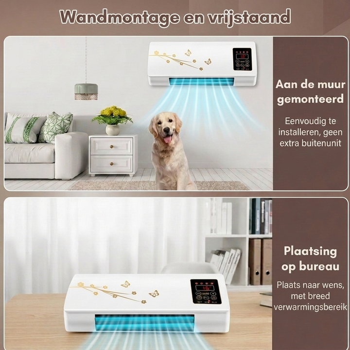 WC2026 ophangbare ventilator voor effectieve hittebestrijding en huiscomfort; een krachtige oplossing in de zomer.