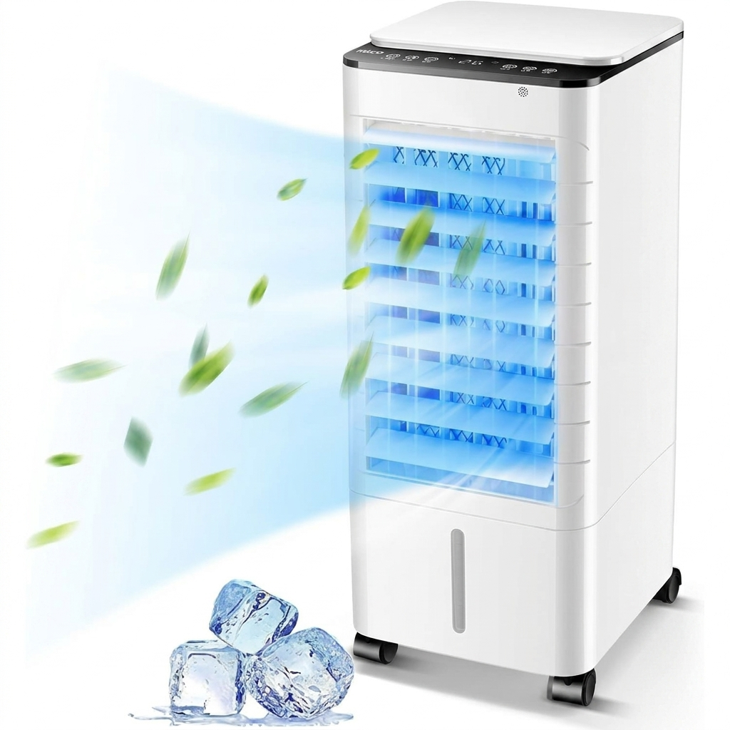 Draagbare airco ventilator WC2026 voor thuis & kantoor. Mobiele koeling met luchtcirculatie.
