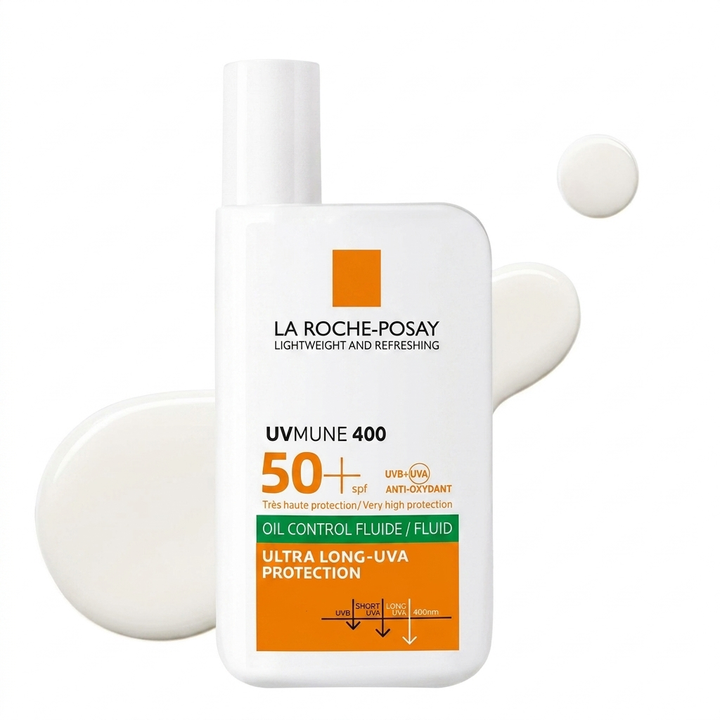 Zonnebrandcrème SPF 50+ die waterbestendig is en niet-vettig aanvoelt, perfect voor alle huidtypen.